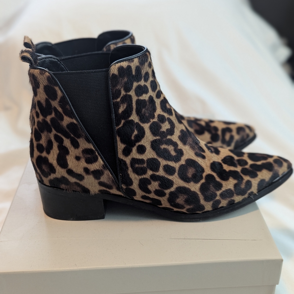 Leopard Print Ankle Boots
